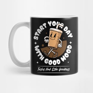 Cartoon Coffee Cup Mascot Mug